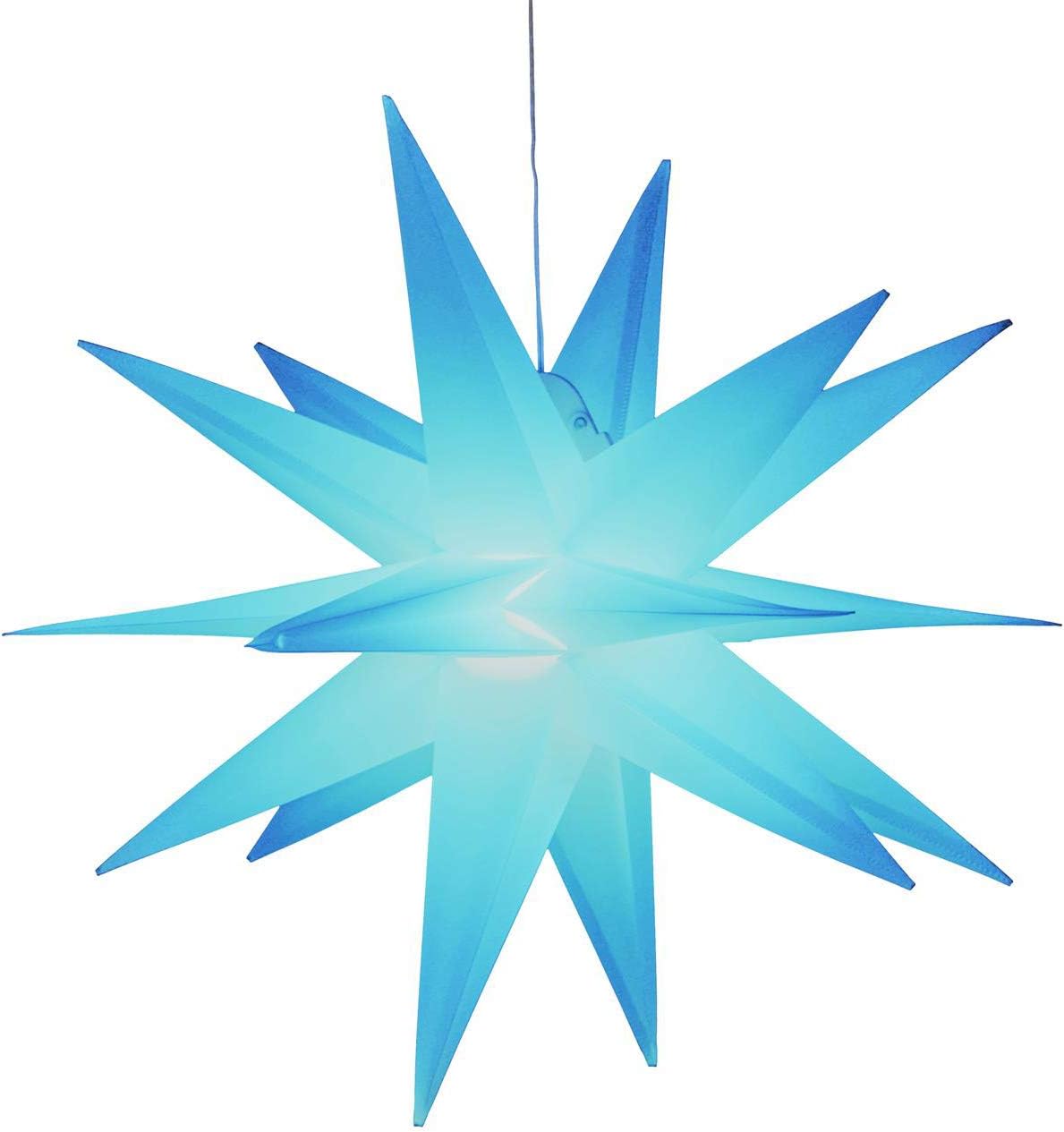 Kerstster Papier LED Crème 60cm 7 Punten Gaatjes