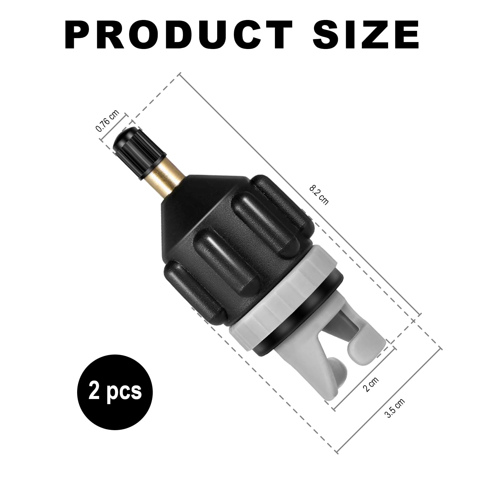 Sup-adapter do kompresora, adapter do zaworu silnika, pompy elektrycznej, akcesoria do desek wiosłowych, łodzi gumowych i kajaków (2 sztuki, Bluefin SUP)