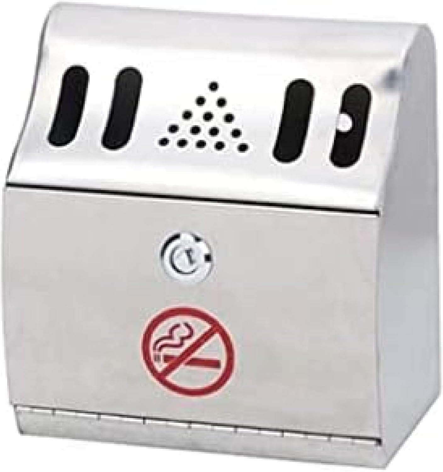 Posacenere da parete con contenitore per cenere, in acciaio inox, per uso esterno, contenitore per rifiuti di sigarette
