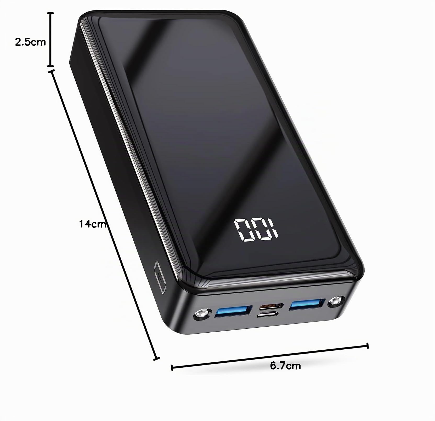 Power Bank 24000mAh con 3 Uscite e 2 Ingressi Ricarica Rapida 22.5W Caricabatterie Portatile con USB C,Carica Batterie Portatile per Cellulare con Torcia, Powerbank Potente per iphone,Xiaomi,Samsung