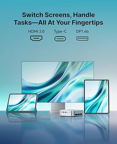 Miniatura 4 de ACEMAGIC Mini PC K1, Ryzen 3 4300U, 8 GB de RAM, 256 GB SSD, 4K HDMI, DisplayPort, WiFi 6, computadora de escritorio con USB 3.2, oficina comercial