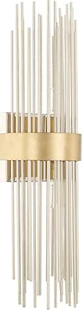 Capital Lighting 625421FI Lena Mid-century Modern Metal Slim Rods Wall Sconce, 2-Light 120 Total Watts, 22" H x 5" W, Fire and Ice