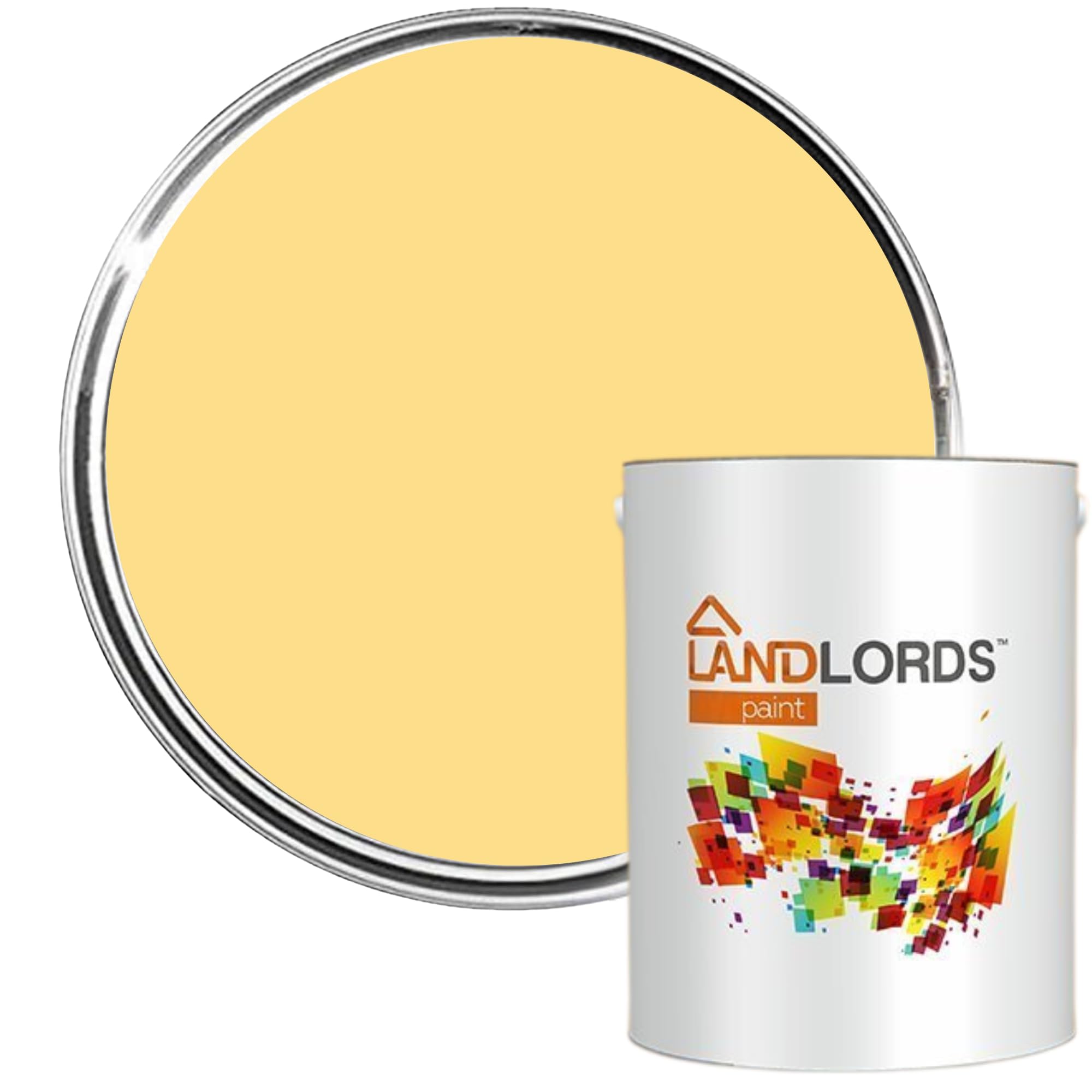 Landlords Paint Bright Lemon Landlords Kitchen Paint 1L (Bright Lemon)