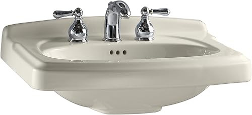 Miniatura 6 de American Standard 0555.108.020 Townsend - Fregadero de pedestal con centros de 8 pulgadas y detalles de principios de siglo, color blanco