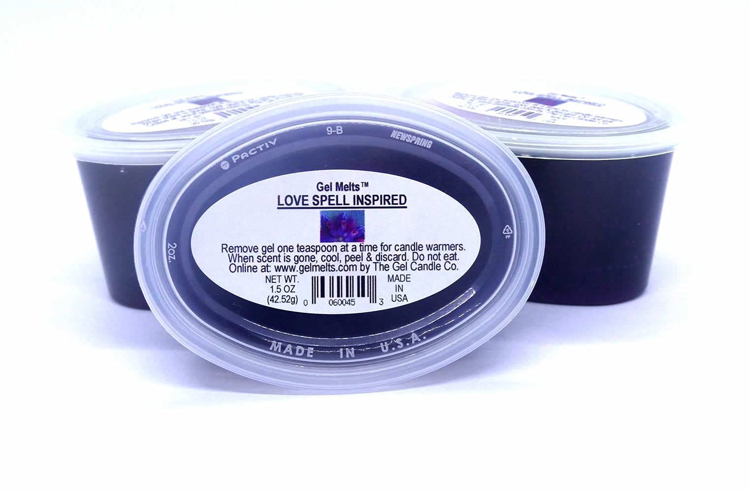 3 Pack of Designer Aroma of LOVESPELL Inspired Aroma Long Lasting Gel Melts™ for Warmers and Burners Peel, MELT, Enjoy