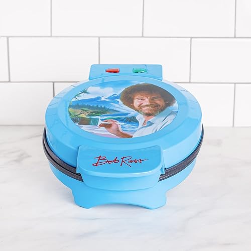 Miniatura 4 de Uncanny Brands Bob Ross Waffle Maker  Bobs Iconic Face on Your Waffles  Waffle Iron