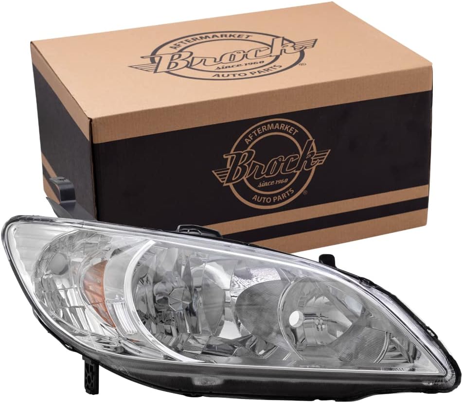 Brock Headlight for 2004-2005 Civic 33101S5AA51 Right HO2503121