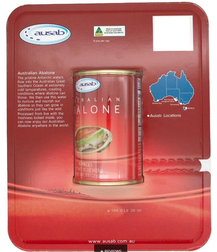 Ausab Australian Canned Abalone, 14.8 Ounce