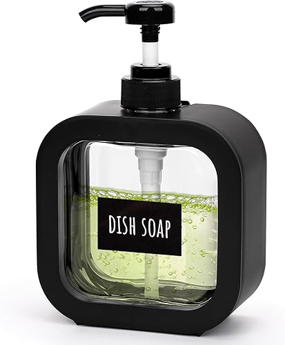 Segbeauty Dispensador de jabón de manos de 16.9 onzas, dispensador de jabón líquido a prueba de fugas de 16.9 fl oz para baño, dispensadores de