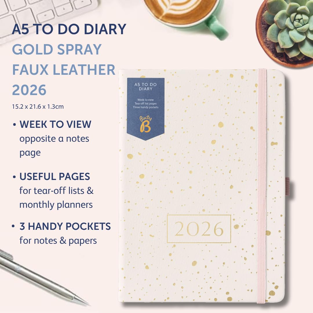 Busy B - Planificateur 2025 - Arbre Bleu - Agenda Seainier A6 Copact Avec Listes De Tâches à