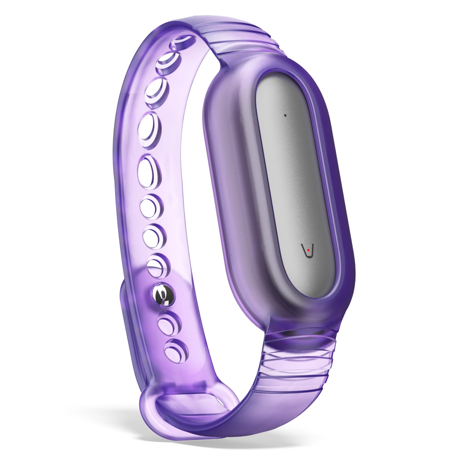 TPU-Schutzhülle für Paid Note Pin Voice Recorder mit integriertem Armband – stoßfest, Kratzfest, staubdicht, leicht & langlebig, ideal für tägliches Tragen (Transparent helllila)