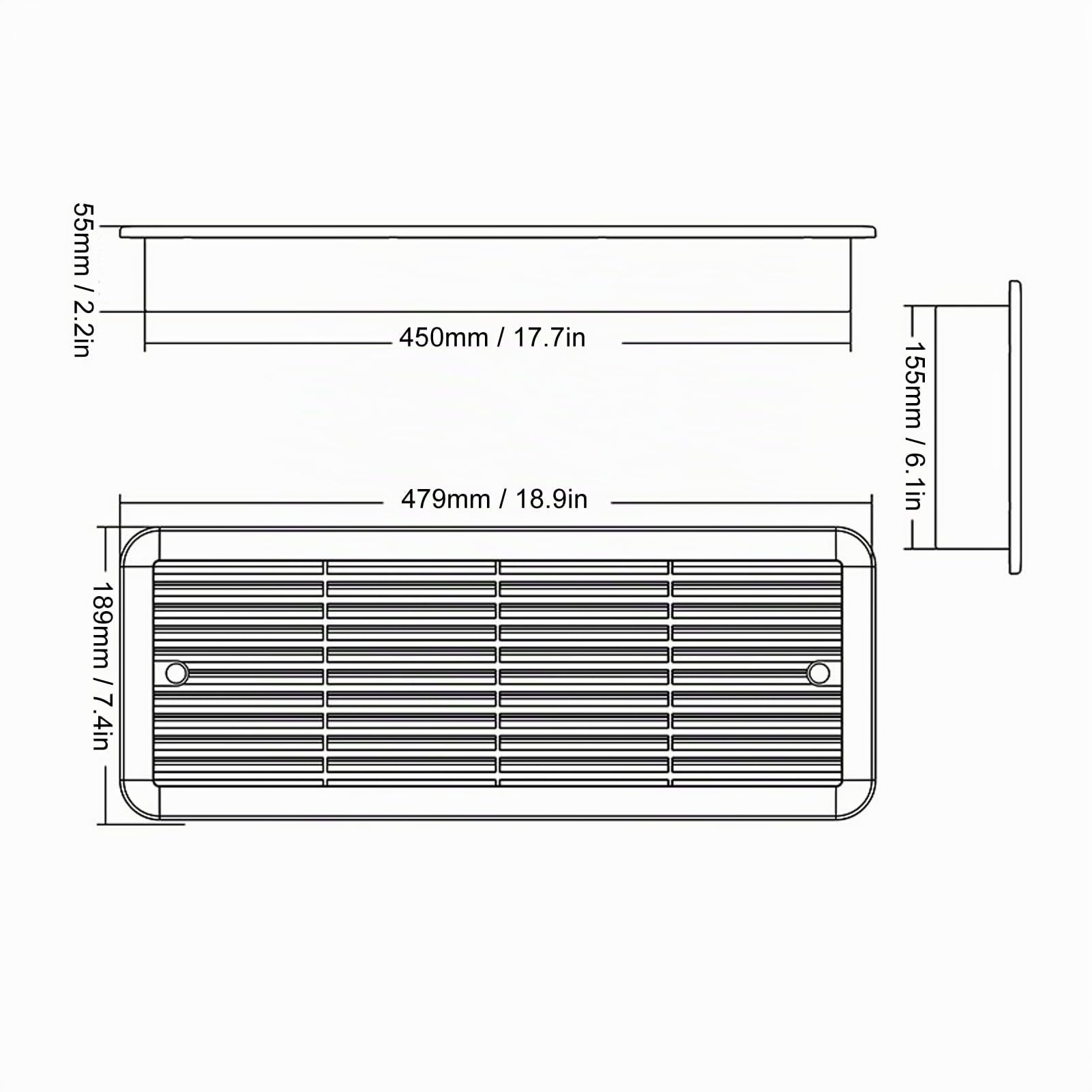 Aramox Ventilatore per Frigorifero per, 3 Ventole di Scarico Silenziose con Copertura Protettiva in Rete, Design di Ventilazione a Griglia, Adatto per e Yacht per
