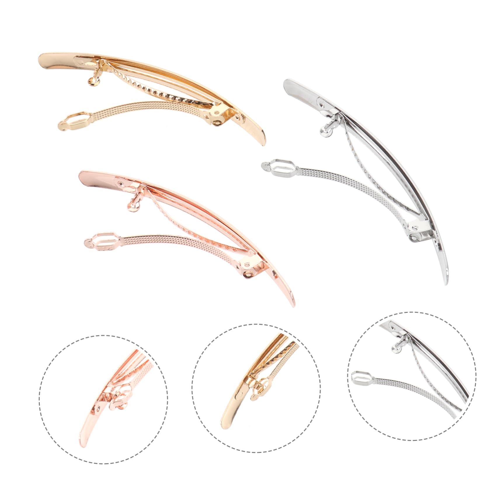 Beavorty Metal 18 Piezas pasadores de niñas bobby de de imitación pinzas para el cabello grandes para mujeres hair clips horquillas moño pasador de pelo pasadores de pelo