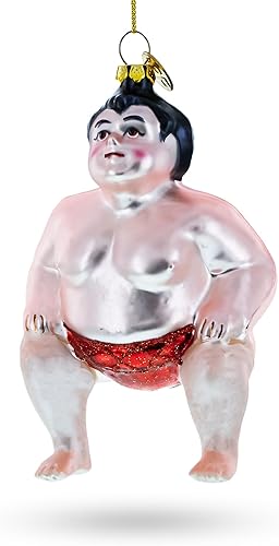 BestPysanky Adorno de Navidad de cristal para luchador de Sumo
