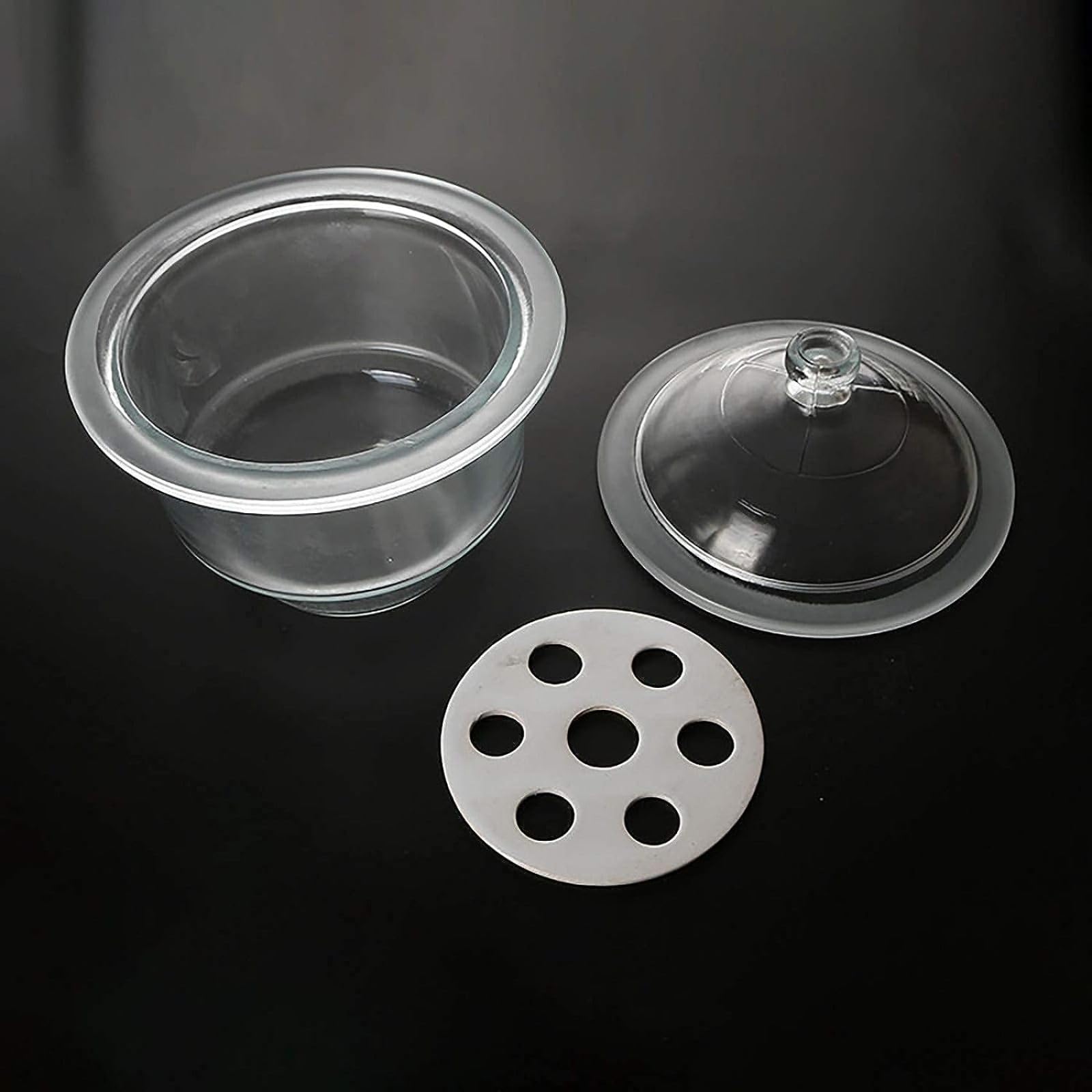 Equipo De Secado De Laboratorio, Desecador De Vidrio Con Fondo Polipropileno Blanco Placa De Porcelana De 9,4 Pulgadas Frasco De Vacío Policarbonato Plástico Para Investigación Laboratorio,120 Mm