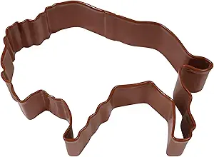R&M Buffalo 4" Cookie Cutter Brown With Brightly Colored, Durable, Baked-on Polyresin Finish