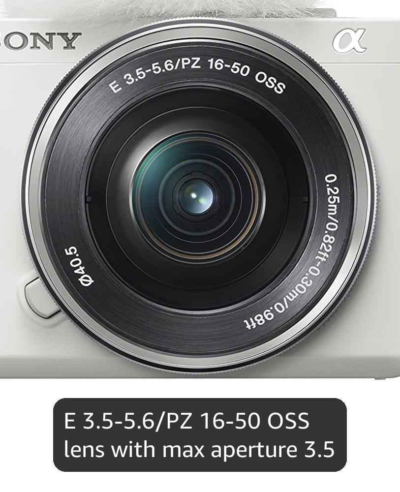 Sony Alpha ZV-E10 - APS-C Interchangeable Lens Mirrorless Vlog Camera Kit - White