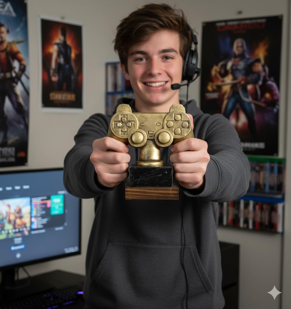 Trofeos premios para gamer PERSONALIZADO réplica mando play