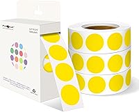 Vista 133 de PARLAIM 6 Rolls 6000PCS 3/4" Round Circle Color-Code Dot Stickers, 6 Color Style Colorful Coding Label Sticker for Home Office Classroom