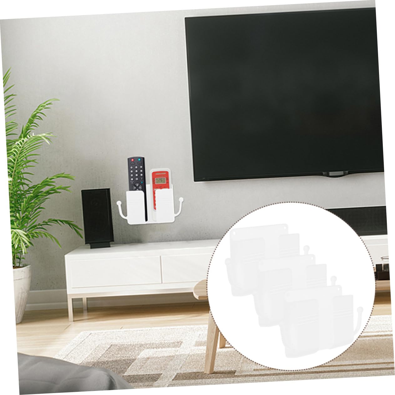 EXCEART 15stücke Teiliges Wandmontage Handyständer Weiße Halterung Für Fernbedienungen Und Handy Praktische Aufbewahrungslösung Für Zuhause Einfache Installation Und Vielseitige