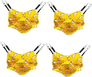 NOLITOY 4 Pçs Saco De Mel Hamster Saco De Dormir Pequeno Animal De Estimação Hamster Rede Brinquedo Pequeno Animal Gaiola Rede Gato Rede Casa De Estimação Pendurado Rede Esquilo Casa