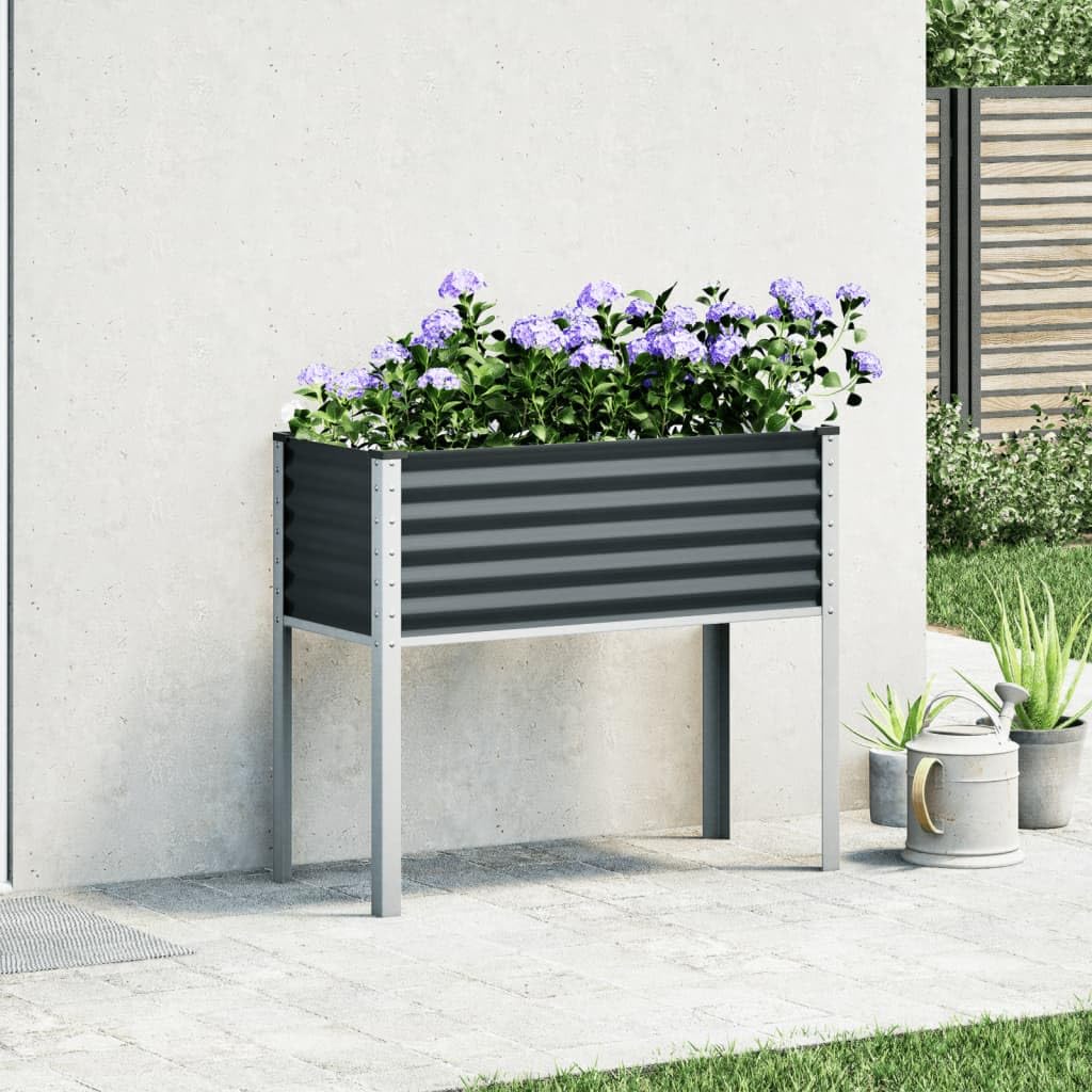 vidaXL Donica ogrodowa antracytowa 100x45x90 cm stalowa