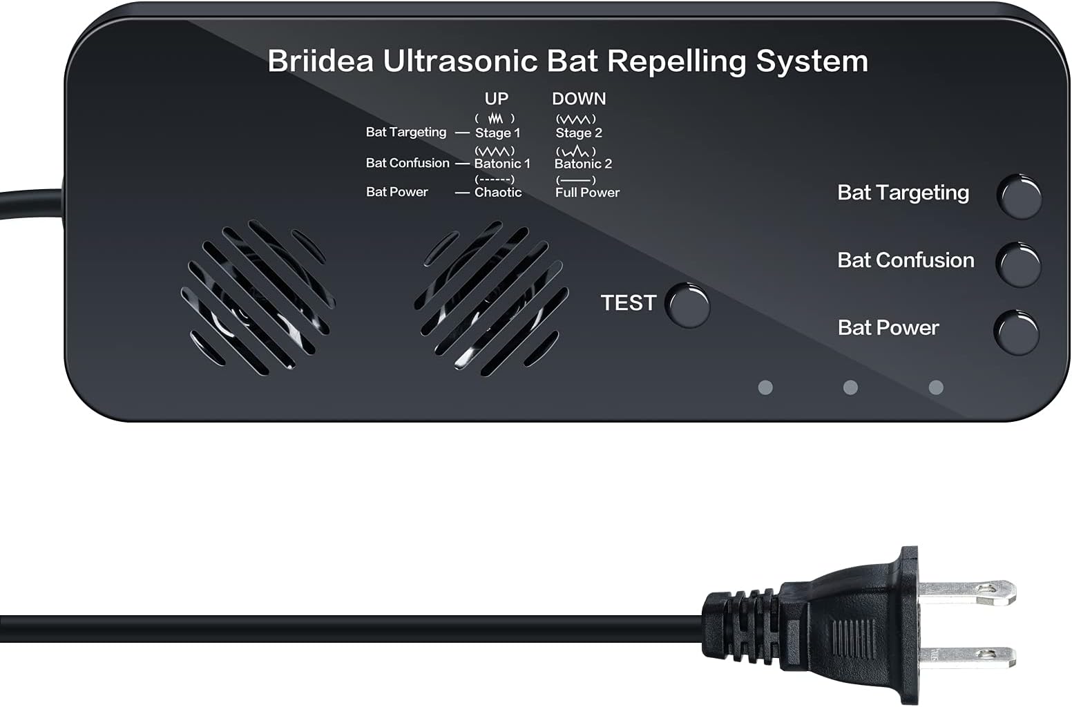 briidea - Ultrasonic bat repeller, bat repeller system, will make bats flee, safe for humans and pets