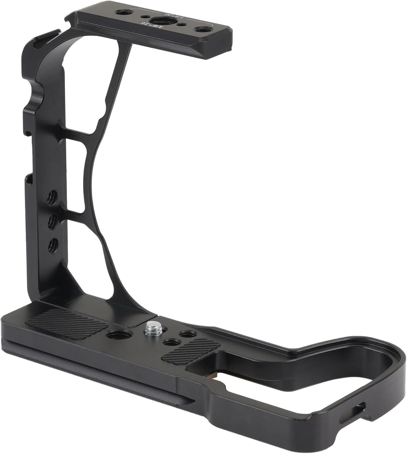 Half Camera Cage for Panasonic LUMIX S1R II / S1 II / S1 IIE, Built-in Arca-Swiss Quick Release Plate, NATO Rail, Cold Shoe, 1/4"-20 & 3/8"-16 Threaded Holes for Tripod Gimbal Stabilizer