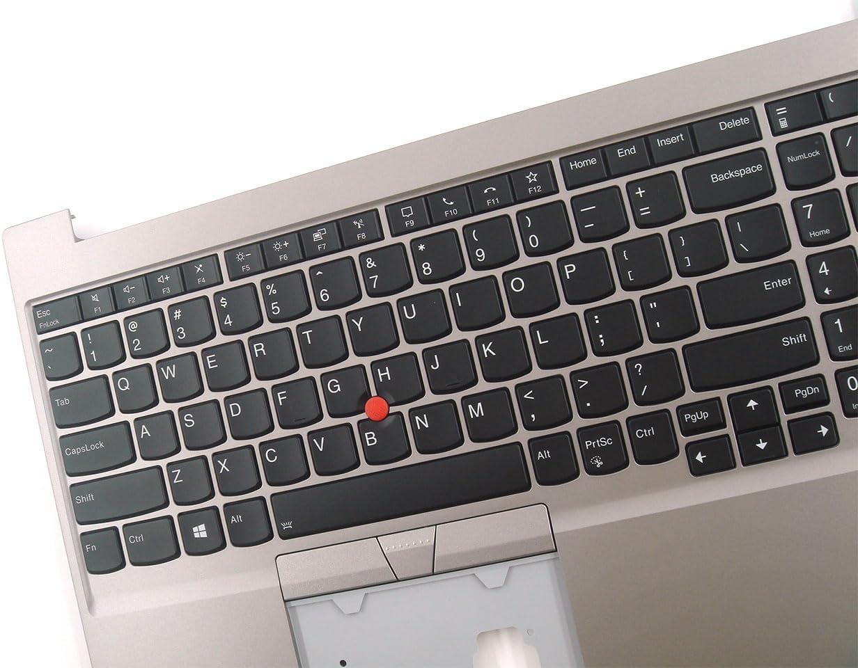 Parts for Lenovo ThinkPad E15 Gen 4 Palmrest Keyboard Bezel US Backlit for Fingerprint Version 5M11G26666 Silver