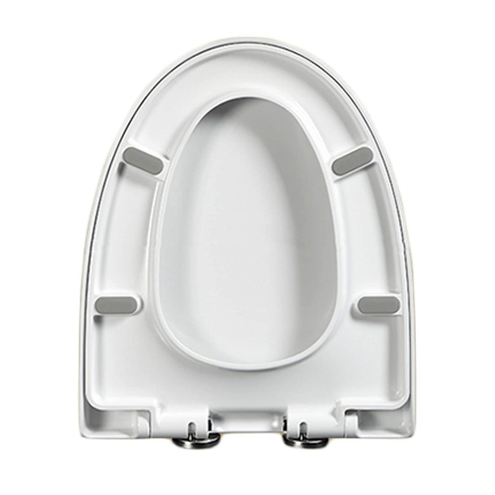 Giural One Color 38.5X45cm,Elongated Toilet Seat Soft Close, V Shape Toilet Seats With Slow Close And Quick-Release Easy To Clean, White