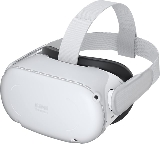KIWI design VR Shell Compatible with Quest 2 Protective Cover with Two Side Protective Shell (Hard Case, Clear)