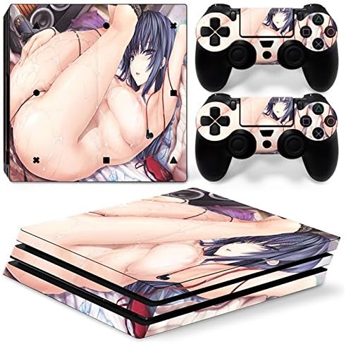 OKFCUS Girls Sexy Vinyl Decal PS4 Pro Skin Stickers for Sony PlayStation 4 Pro Console and 2 Controllers Decorative Skins 3#
