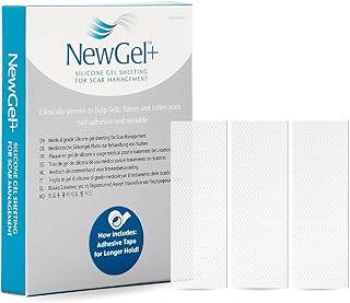 MyNewGel Advanced Silicone Scar Treatment Sheets | Old, New Scars, Surgery, Keloids, C-Section, Burns | 1" x 3" Sheet (3 Count) - Clear