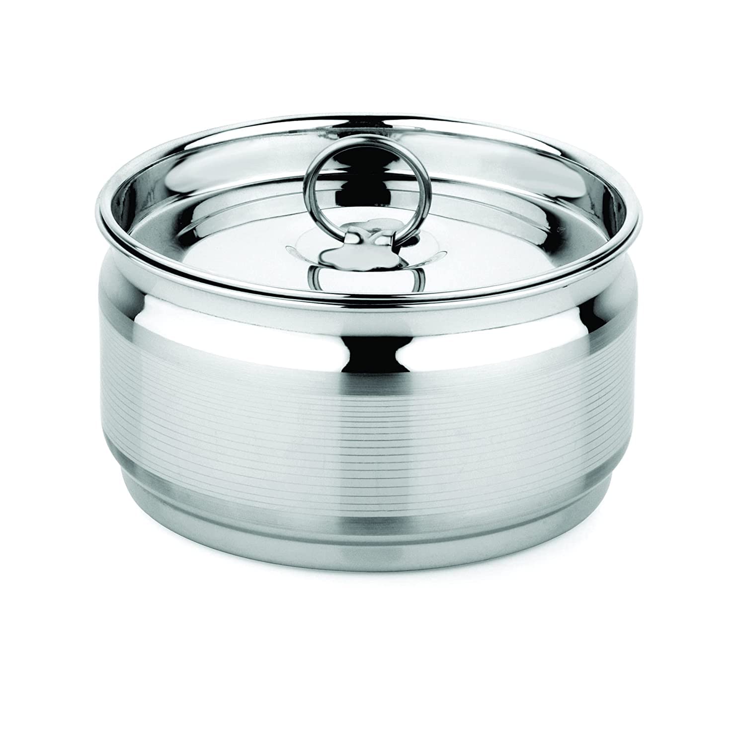Mannat Stainless Steel Tableware Belly shape Kitchen Dabba with Lid