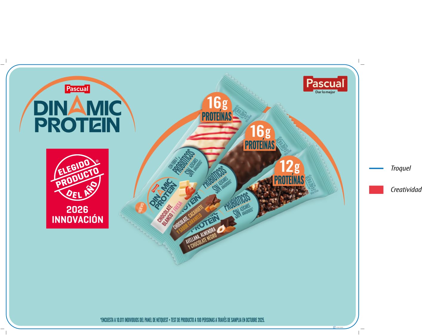 Dinamic Protein- Barritas de Proteína- Chocolate Negro y Frutos Secos- 12g de Proteína por Barrita- Con Probióticos y Fibra- Caja de 12 Unidades- Sin Gluten