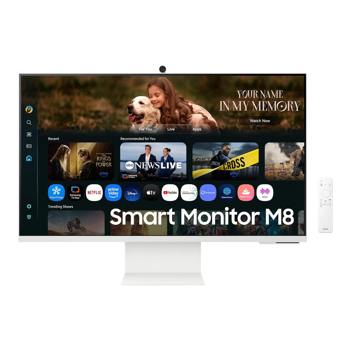 Samsung Monitor M8 M80F (2025) 32 Inch VA 4K UHD 60Hz Webcam Branco