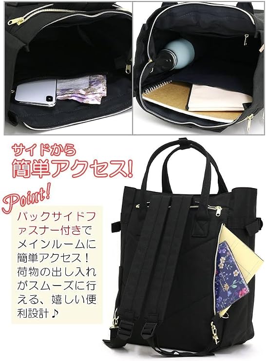 anello Women's Regular 2-Way Tote Backpack
