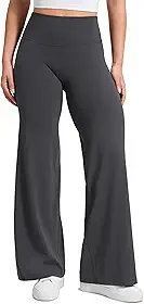 Softretch Calça pantalona feminina sem costura frontal cintura alta para ioga e lazer tecido macio como manteiga 76 cm / 30 polegadas