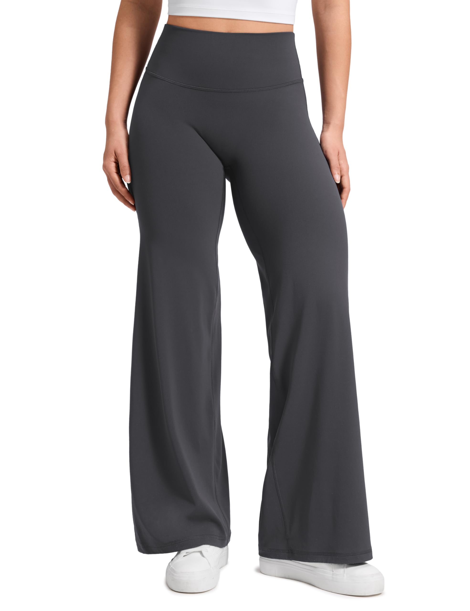 CRZ YOGA Softretch No Front Seam Wide Leg Pants 28''/ 30''/ 32" for Women - High Waist Yoga Lounge Buttery Soft Comfy Casual