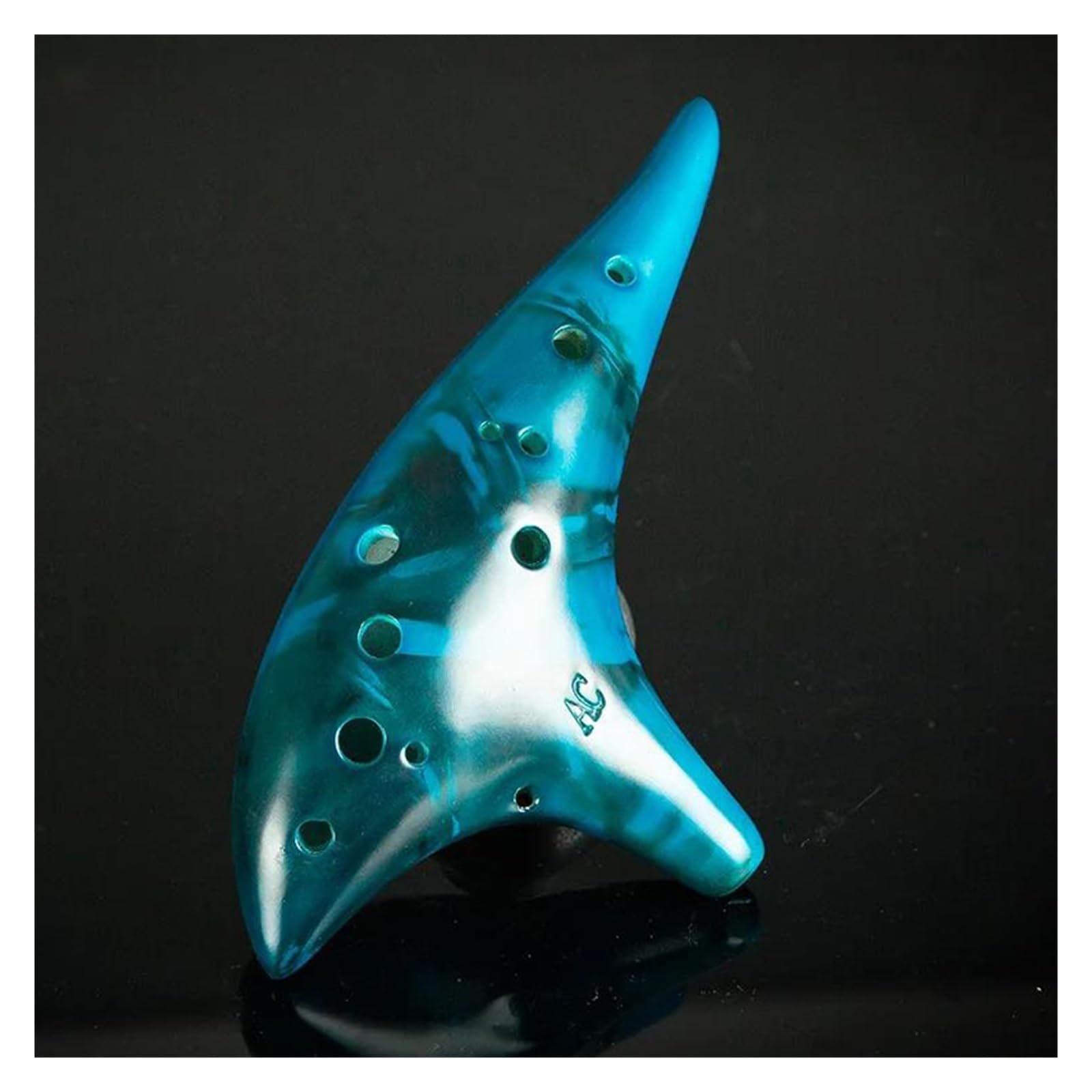 Ocarina Ocarina Strumento Musicale Per Flauto Classico In Ceramica A 12 Fori Con Tono C Alto Strumento Per Principianti Per Amanti Della Musica(Blue)