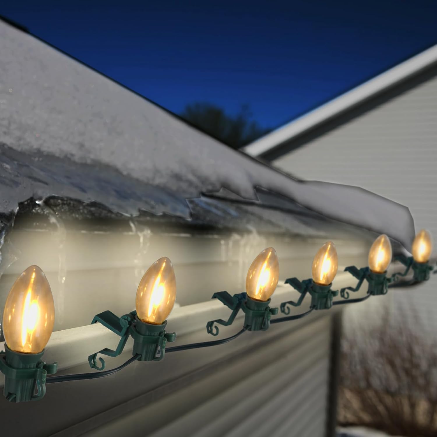 NIOSTA C9 LED Quick Clip Christmas Lights,25ft Outdoor Waterproof
