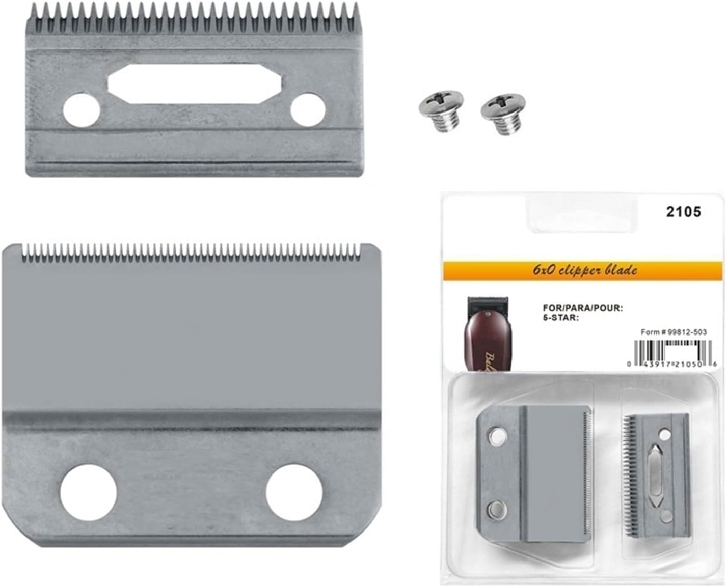Replacement Balding 6X0 Clipper 2105 Blade Fit，Compatible For Wahl，Professional 5 Star Series，Compatible For Balding， Hair Clippers 8110