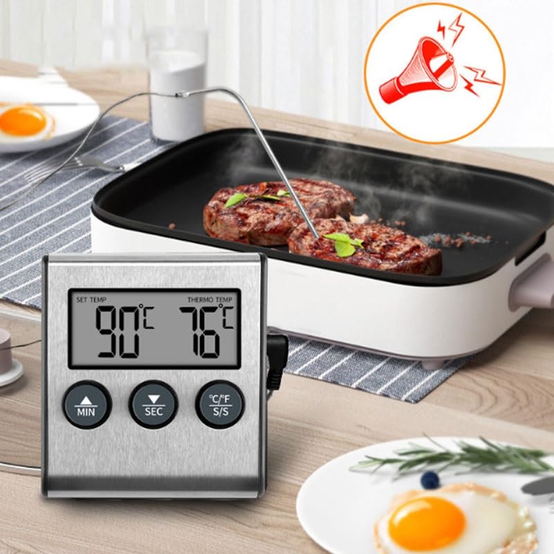ABS Food Thermometer Probe Button Kitchen Barbecue Electronic Temperature Measurement