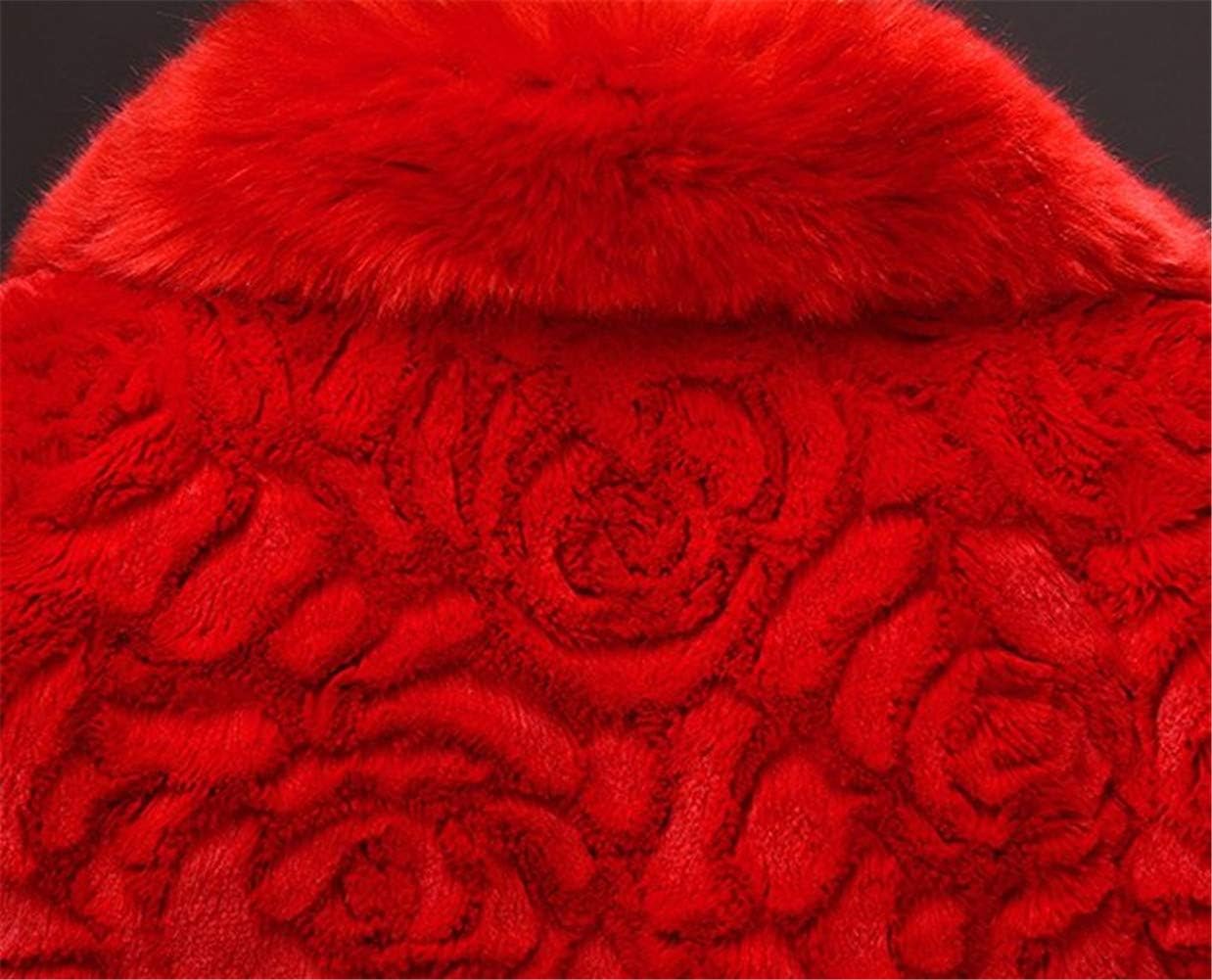 Oncefirst Women's Winter Faux Fur Wedding Jacket for Bride Wrap Shawl Bolero Jacket - Image 6