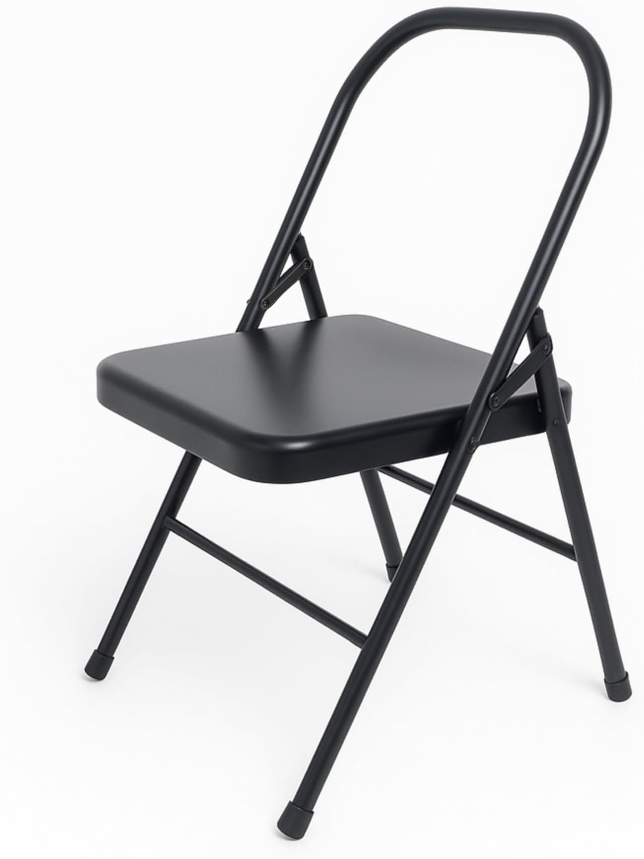 Yogikuti Iyengar Yoga Chair | Backless Metal Yoga Chair for Support, Balance & Flexibility | Non-Slip Legs, Sturdy & High Weight Capacity | Ideal for Home & Studio (Black)