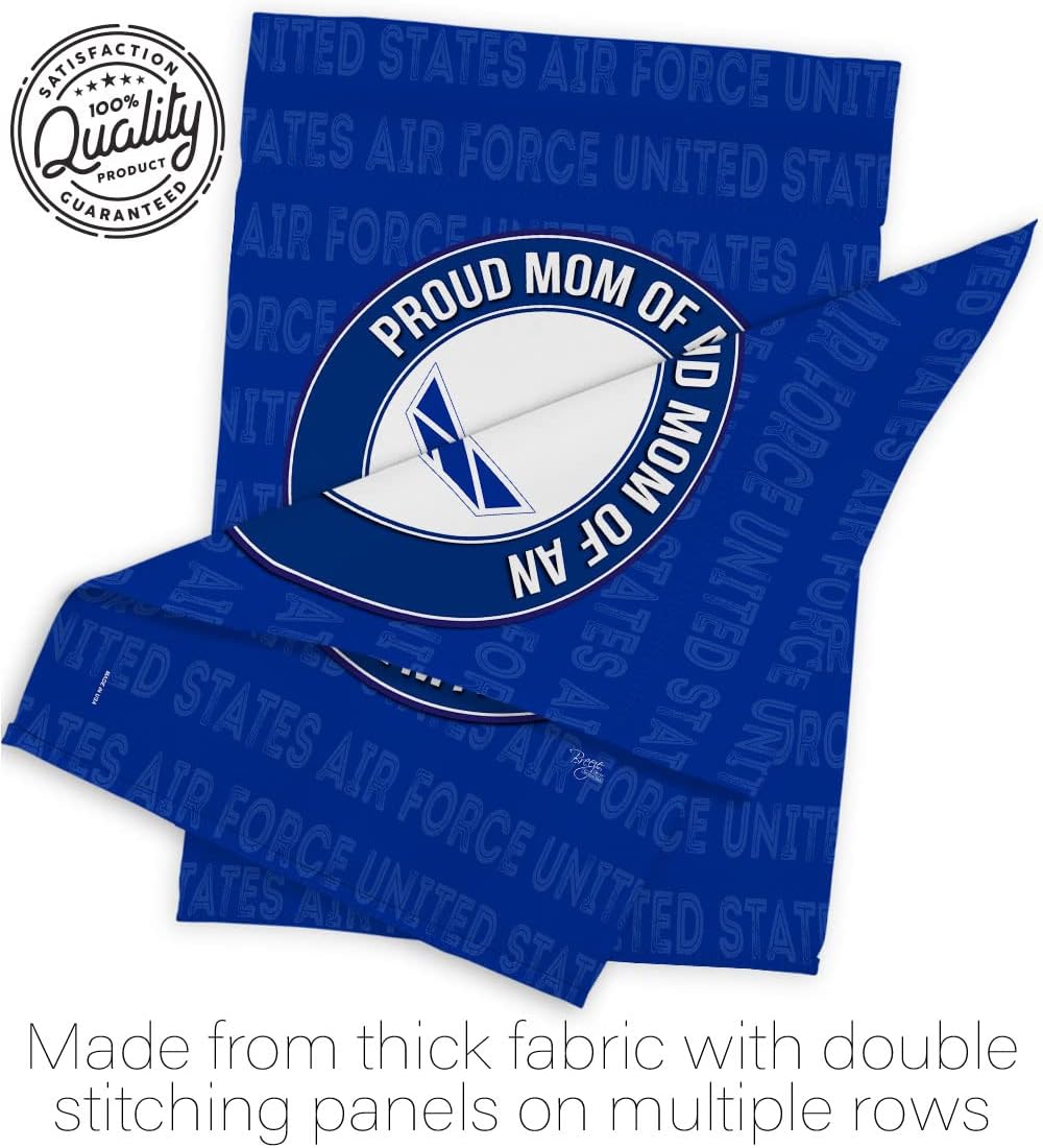 Breeze Decor Proud Mom Airman House Flag Armed Air Force USAF United State American Military Veteran Retire Official Decoration Banner Small Garden Yard Gift Double-Sided, Made in USA