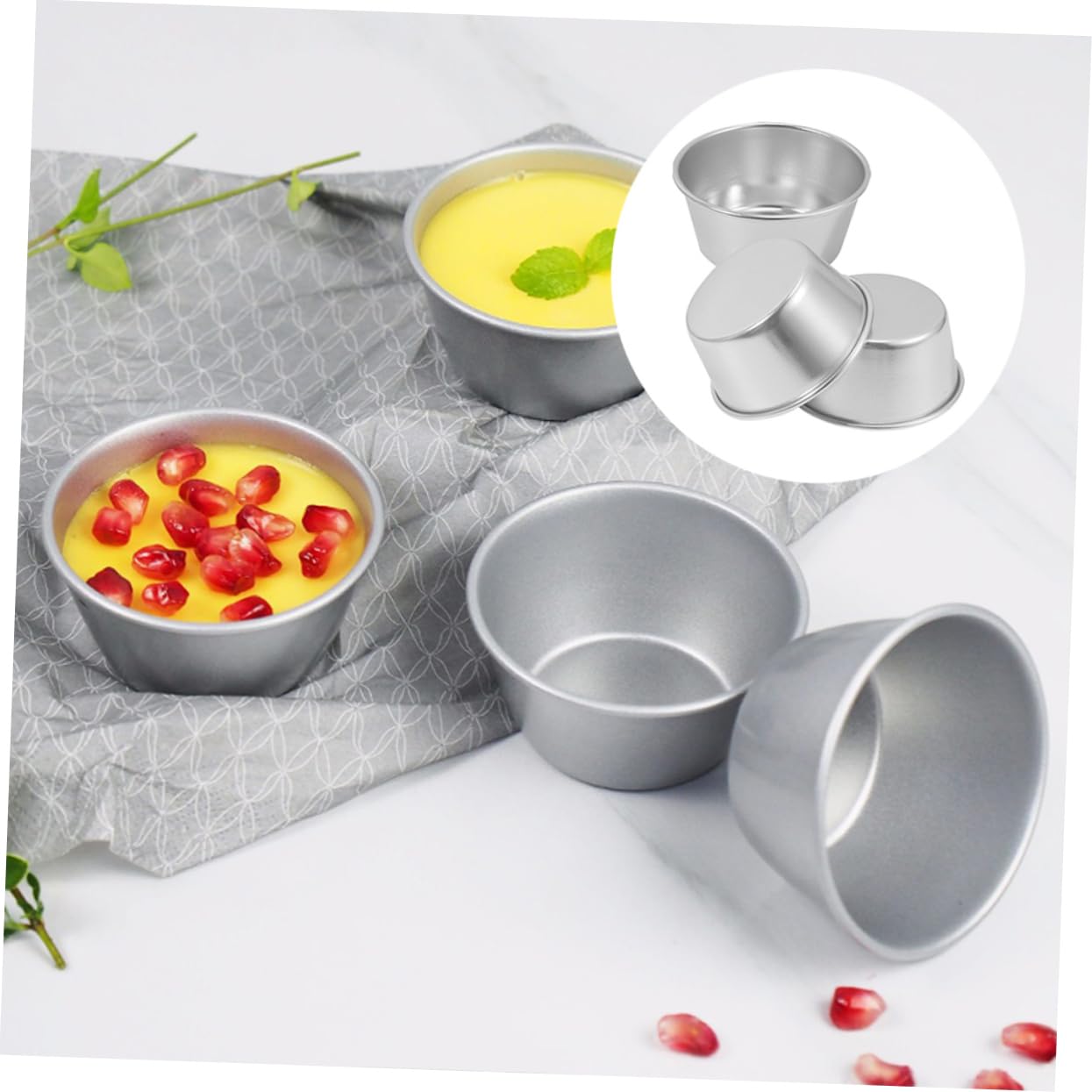 3piezas Moldes Prácticos Para Hornear Tartas y Pasteles Inoxidable No Deforma No Rayan y Antiadherentes