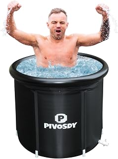 Ice Bath Tub for Athletes Large,Portable Cold Therapy Tub,Designed for Athletes and Cryotherapy Enthusiasts,Made from 3 Layers of Strong, Waterproof,Keep Warm, and Tear-Resistant Material (75CM BLACK)