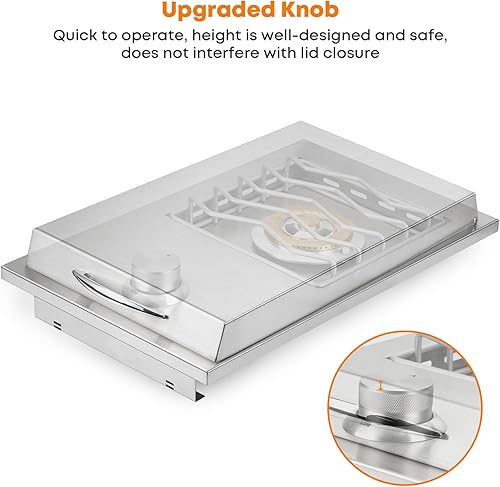 Miniatura 6 de Stanbroil Built-in Single Side Burner for Outdoor Kitchen, 304 Stainless Steel Grilling Side Burners - Liquid Propane Only