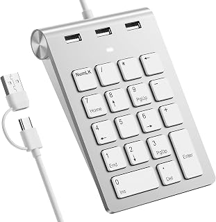 Wired USB Numeric Keypad with 18